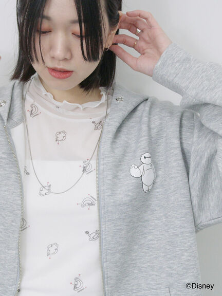 【Disney】ベイマックス/総柄シアーインナー（オフホワイト/サックスブルー）｜Samansa Mos2 blue（サマンサモスモス ブルー）通販