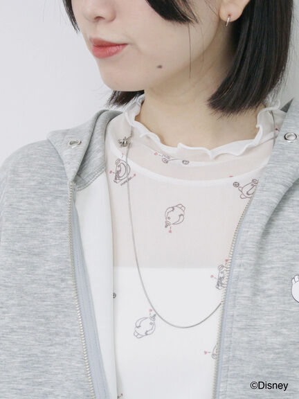 【Disney】ベイマックス/総柄シアーインナー（オフホワイト/サックスブルー）｜Samansa Mos2 blue（サマンサモスモス ブルー）通販