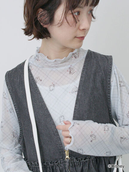 【Disney】ベイマックス/総柄シアーインナー（オフホワイト/サックスブルー）｜Samansa Mos2 blue（サマンサモスモス ブルー）通販