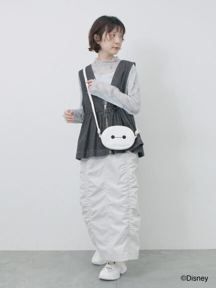 【Disney】ベイマックス/総柄シアーインナー（オフホワイト/サックスブルー）｜Samansa Mos2 blue（サマンサモスモス ブルー）通販