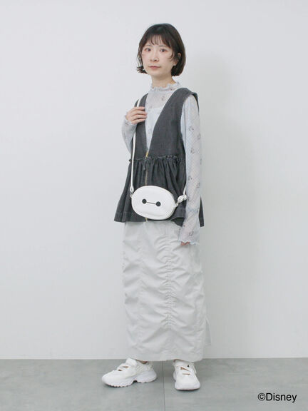 【Disney】ベイマックス/総柄シアーインナー（オフホワイト/サックスブルー）｜Samansa Mos2 blue（サマンサモスモス ブルー）通販