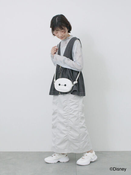 【Disney】ベイマックス/総柄シアーインナー（オフホワイト/サックスブルー）｜Samansa Mos2 blue（サマンサモスモス ブルー）通販