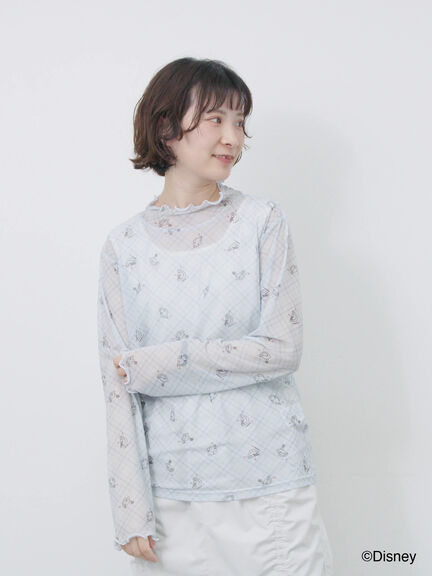 【Disney】ベイマックス/総柄シアーインナー（オフホワイト/サックスブルー）｜Samansa Mos2 blue（サマンサモスモス ブルー）通販