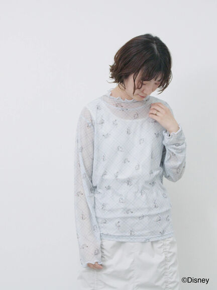 【Disney】ベイマックス/総柄シアーインナー（オフホワイト/サックスブルー）｜Samansa Mos2 blue（サマンサモスモス ブルー）通販