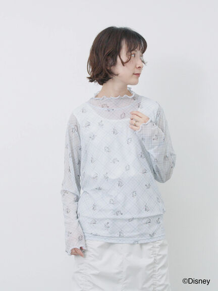 【Disney】ベイマックス/総柄シアーインナー（オフホワイト/サックスブルー）｜Samansa Mos2 blue（サマンサモスモス ブルー）通販