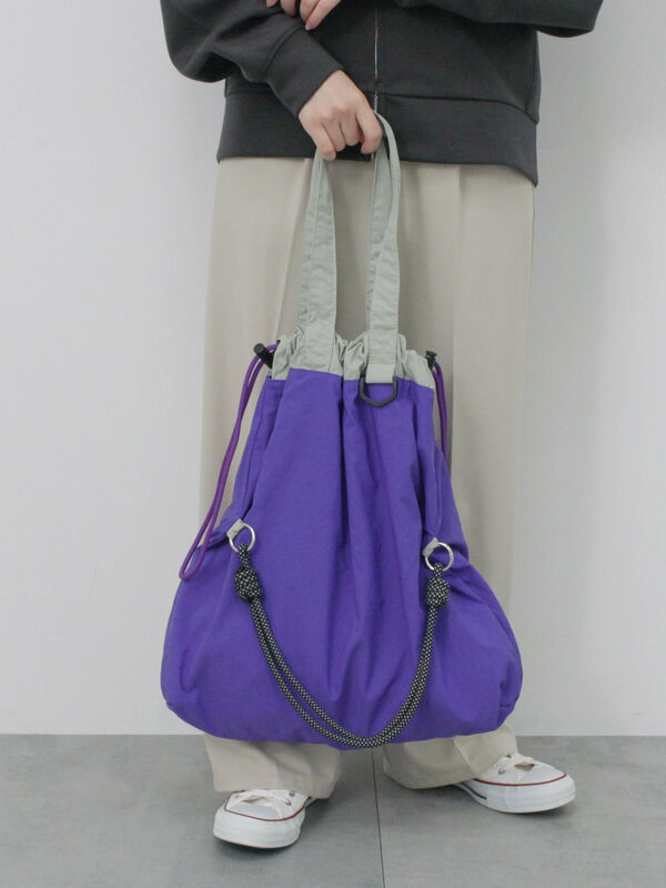 2WAY配色ナイロントート（パープル）｜Samansa Mos2 blue（サマンサモスモス ブルー）通販