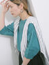 【USAコットン】ランタンスリーブTシャツ（グリーン）｜Samansa Mos2 blue（サマンサモスモス ブルー）通販