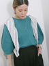 【USAコットン】ランタンスリーブTシャツ（オフホワイト/チャコールグレー/グリーン）｜Samansa Mos2 blue（サマンサモスモス ブルー）通販