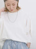 【USAコットン】ランタンスリーブTシャツ（オフホワイト/チャコールグレー/グリーン）｜Samansa Mos2 blue（サマンサモスモス ブルー）通販