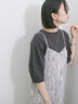 【USAコットン】ランタンスリーブTシャツ（オフホワイト/チャコールグレー/グリーン）｜Samansa Mos2 blue（サマンサモスモス ブルー）通販