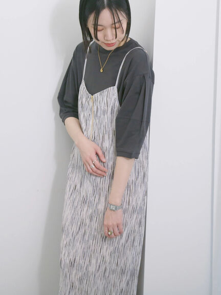 【USAコットン】ランタンスリーブTシャツ（オフホワイト/チャコールグレー/グリーン）｜Samansa Mos2 blue（サマンサモスモス ブルー）通販