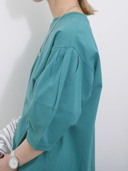 【USAコットン】ランタンスリーブTシャツ（オフホワイト/チャコールグレー/グリーン）｜Samansa Mos2 blue（サマンサモスモス ブルー）通販