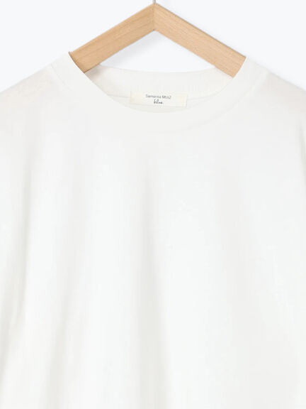 【USAコットン】ランタンスリーブTシャツ（オフホワイト/チャコールグレー/グリーン）｜Samansa Mos2 blue（サマンサモスモス ブルー）通販
