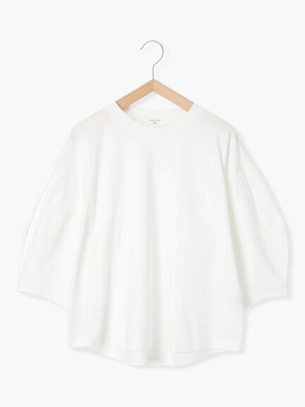 【USAコットン】ランタンスリーブTシャツ（オフホワイト/チャコールグレー/グリーン）｜Samansa Mos2 blue（サマンサモスモス ブルー）通販
