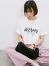 【接触冷感】ロゴプリントTシャツ（オフホワイト/グレー/ピンク/グリーン/ブルー）｜Samansa Mos2 blue（サマンサモスモス ブルー）通販
