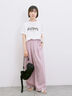 【接触冷感】ロゴプリントTシャツ（オフホワイト/グレー/ピンク/グリーン/ブルー）｜Samansa Mos2 blue（サマンサモスモス ブルー）通販