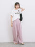 【接触冷感】ロゴプリントTシャツ（オフホワイト/グレー/ピンク/グリーン/ブルー）｜Samansa Mos2 blue（サマンサモスモス ブルー）通販