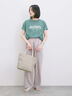 【接触冷感】ロゴプリントTシャツ（オフホワイト/グレー/ピンク/グリーン/ブルー）｜Samansa Mos2 blue（サマンサモスモス ブルー）通販