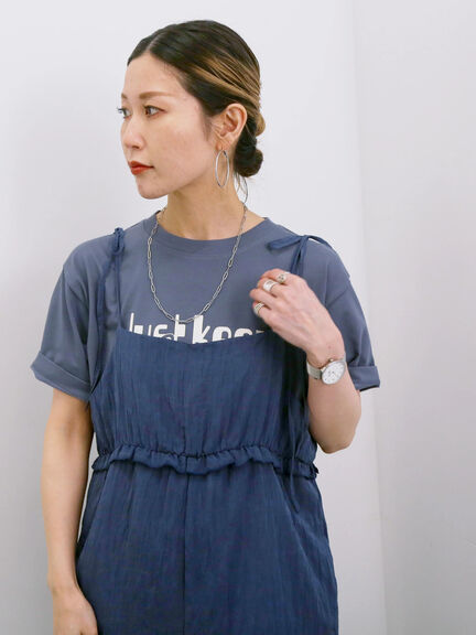 【接触冷感】ロゴプリントTシャツ（オフホワイト/グレー/ピンク/グリーン/ブルー）｜Samansa Mos2 blue（サマンサモスモス ブルー）通販