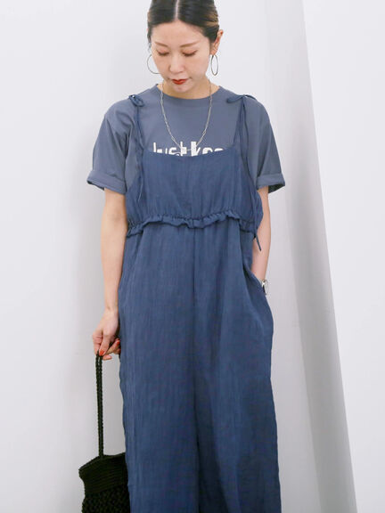 【接触冷感】ロゴプリントTシャツ（オフホワイト/グレー/ピンク/グリーン/ブルー）｜Samansa Mos2 blue（サマンサモスモス ブルー）通販