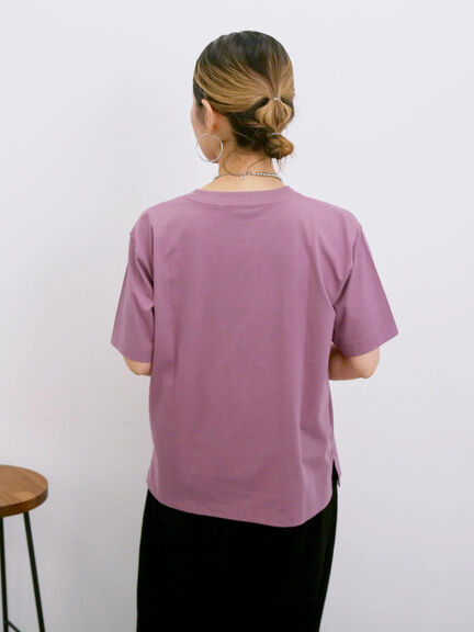 【接触冷感】ロゴプリントTシャツ（オフホワイト/グレー/ピンク/グリーン/ブルー）｜Samansa Mos2 blue（サマンサモスモス ブルー）通販