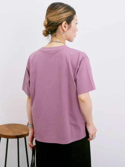 【接触冷感】ロゴプリントTシャツ（オフホワイト/グレー/ピンク/グリーン/ブルー）｜Samansa Mos2 blue（サマンサモスモス ブルー）通販