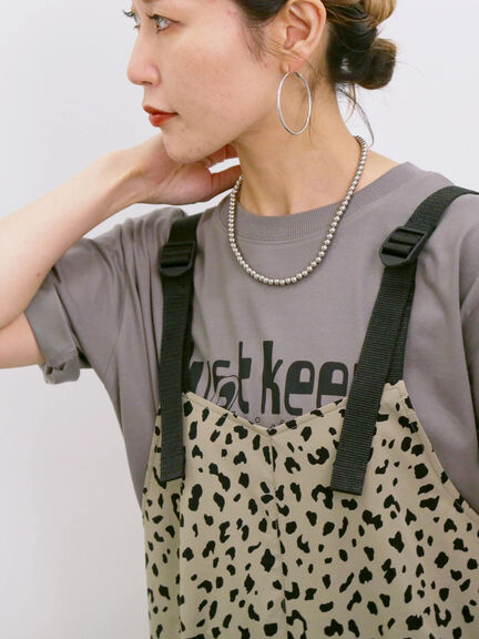 【接触冷感】ロゴプリントTシャツ（オフホワイト/グレー/ピンク/グリーン/ブルー）｜Samansa Mos2 blue（サマンサモスモス ブルー）通販