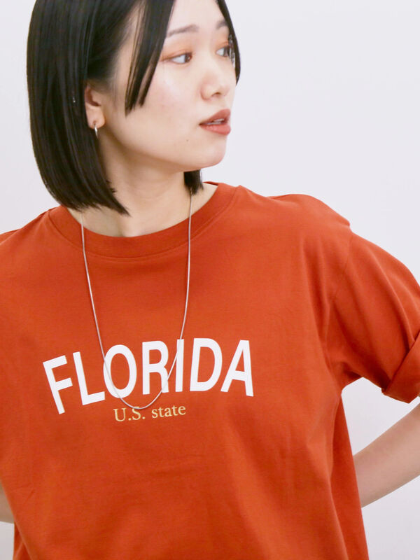 ロゴプリントTシャツ（オレンジ）｜Samansa Mos2 blue（サマンサモスモス ブルー）通販