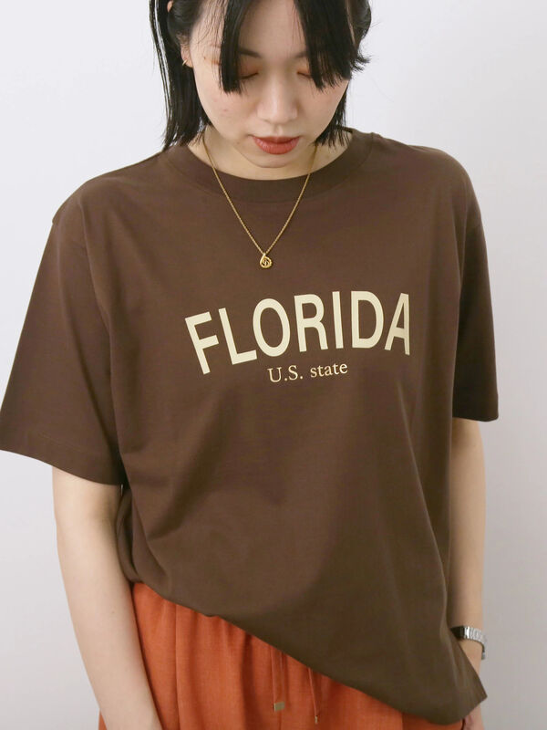 ロゴプリントTシャツ（ブラウン）｜Samansa Mos2 blue（サマンサモスモス ブルー）通販