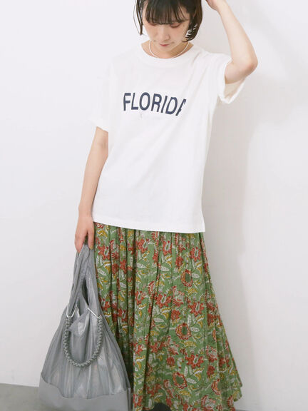 ロゴプリントTシャツ（オフホワイト/ブラック/オレンジ/ブラウン/ブルー）｜Samansa Mos2 blue（サマンサモスモス ブルー）通販