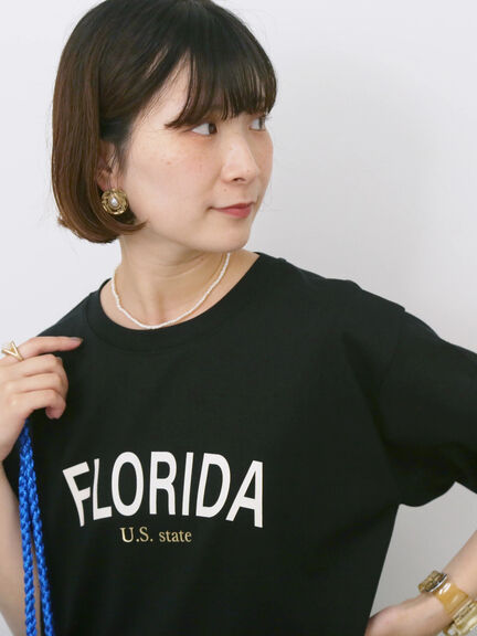 ロゴプリントTシャツ（オフホワイト/ブラック/オレンジ/ブラウン/ブルー）｜Samansa Mos2 blue（サマンサモスモス ブルー）通販