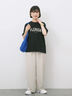 ロゴプリントTシャツ（オフホワイト/ブラック/オレンジ/ブラウン/ブルー）｜Samansa Mos2 blue（サマンサモスモス ブルー）通販