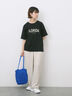 ロゴプリントTシャツ（オフホワイト/ブラック/オレンジ/ブラウン/ブルー）｜Samansa Mos2 blue（サマンサモスモス ブルー）通販