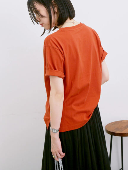 ロゴプリントTシャツ（オフホワイト/ブラック/オレンジ/ブラウン/ブルー）｜Samansa Mos2 blue（サマンサモスモス ブルー）通販