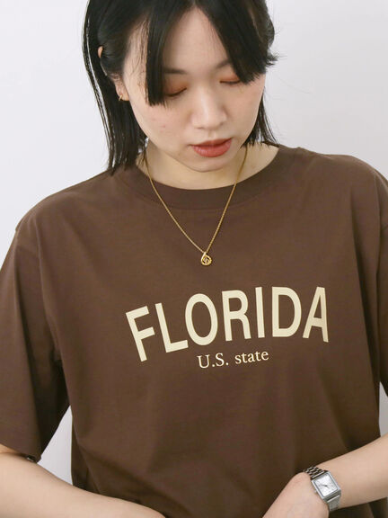 ロゴプリントTシャツ（オフホワイト/ブラック/オレンジ/ブラウン/ブルー）｜Samansa Mos2 blue（サマンサモスモス ブルー）通販