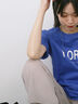 ロゴプリントTシャツ（オフホワイト/ブラック/オレンジ/ブラウン/ブルー）｜Samansa Mos2 blue（サマンサモスモス ブルー）通販
