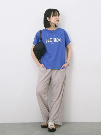ロゴプリントTシャツ（オフホワイト/ブラック/オレンジ/ブラウン/ブルー）｜Samansa Mos2 blue（サマンサモスモス ブルー）通販