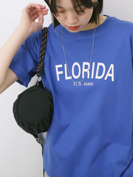 ロゴプリントTシャツ（オフホワイト/ブラック/オレンジ/ブラウン/ブルー）｜Samansa Mos2 blue（サマンサモスモス ブルー）通販