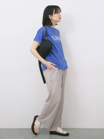 ロゴプリントTシャツ（オフホワイト/ブラック/オレンジ/ブラウン/ブルー）｜Samansa Mos2 blue（サマンサモスモス ブルー）通販