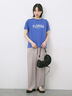 ロゴプリントTシャツ（オフホワイト/ブラック/オレンジ/ブラウン/ブルー）｜Samansa Mos2 blue（サマンサモスモス ブルー）通販