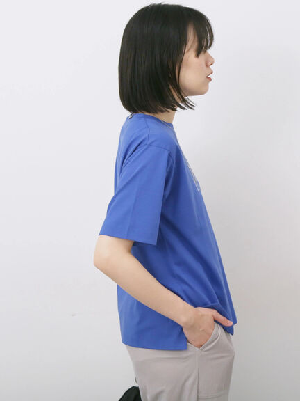 ロゴプリントTシャツ（オフホワイト/ブラック/オレンジ/ブラウン/ブルー）｜Samansa Mos2 blue（サマンサモスモス ブルー）通販