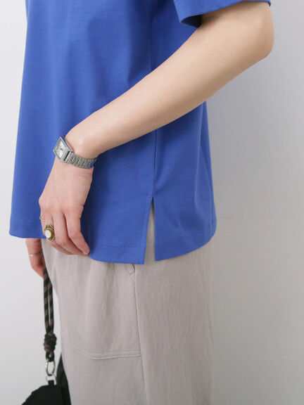 ロゴプリントTシャツ（オフホワイト/ブラック/オレンジ/ブラウン/ブルー）｜Samansa Mos2 blue（サマンサモスモス ブルー）通販