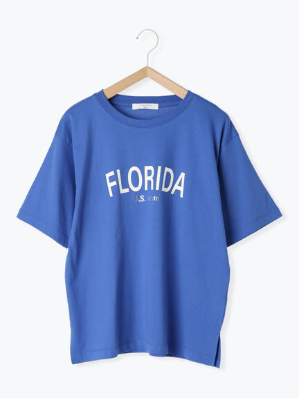 ロゴプリントTシャツ（オフホワイト/ブラック/オレンジ/ブラウン/ブルー）｜Samansa Mos2 blue（サマンサモスモス ブルー）通販