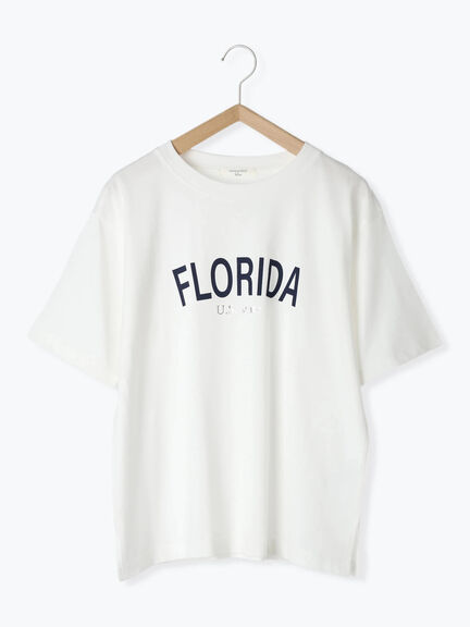 ロゴプリントTシャツ（オフホワイト/ブラック/オレンジ/ブラウン/ブルー）｜Samansa Mos2 blue（サマンサモスモス ブルー）通販
