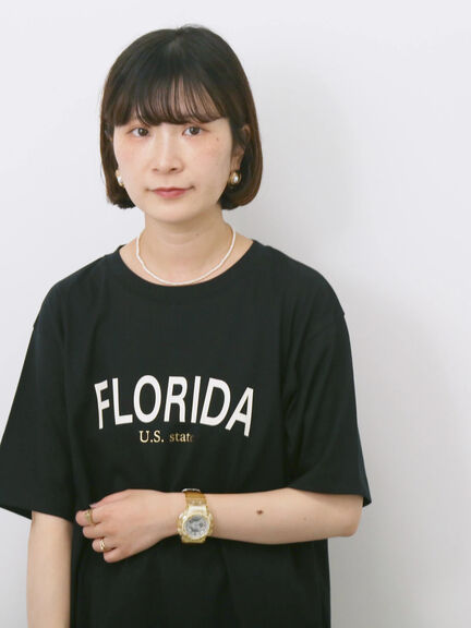 ロゴプリントTシャツ（オフホワイト/ブラック/オレンジ/ブラウン/ブルー）｜Samansa Mos2 blue（サマンサモスモス ブルー）通販