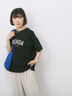 ロゴプリントTシャツ（オフホワイト/ブラック/オレンジ/ブラウン/ブルー）｜Samansa Mos2 blue（サマンサモスモス ブルー）通販