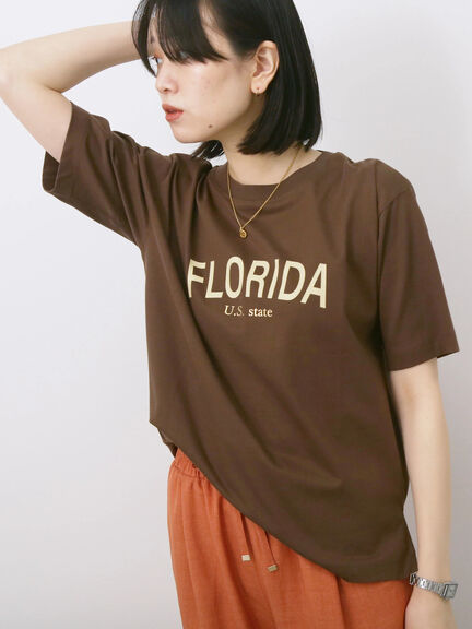 ロゴプリントTシャツ（オフホワイト/ブラック/オレンジ/ブラウン/ブルー）｜Samansa Mos2 blue（サマンサモスモス ブルー）通販