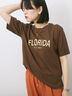ロゴプリントTシャツ（オフホワイト/ブラック/オレンジ/ブラウン/ブルー）｜Samansa Mos2 blue（サマンサモスモス ブルー）通販