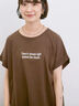 ロゴ刺繍フレンチスリーブTシャツ（オフホワイト/ブラック/オレンジ/ブラウン/ブルー）｜Samansa Mos2 blue（サマンサモスモス ブルー）通販