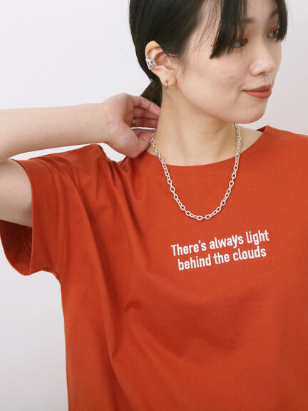 ロゴ刺繍フレンチスリーブTシャツ（オフホワイト/ブラック/オレンジ/ブラウン/ブルー）｜Samansa Mos2 blue（サマンサモスモス ブルー）通販